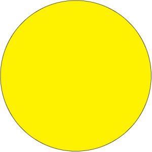 1 1/2" Circles - Fluorescent Yellow Removable Labels
