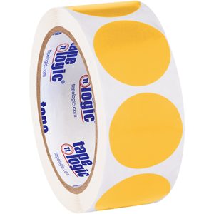 1 1/2" Fluorescent Orange Inventory Circle Labels