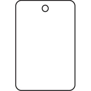 1 3/4 x 2 7/8" White Garment Tags