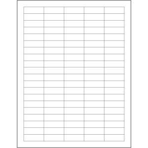 1 1/2 x 1/2" White Rectangle Laser Labels