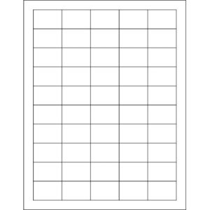 1 1/2 x 1" Glossy White Rectangle Laser Labels