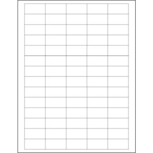 1 1/2 x 3/4" White Rectangle Laser Labels