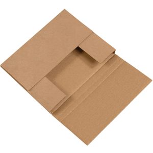 10 1/4 x 8 1/4 x 1 1/4" Kraft Easy-Fold Mailers-ECT-32-B