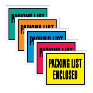 Packing List Enclosed" (Full Face) Envelopes