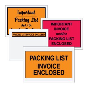 "Packing List/Invoice Enclosed" Envelopes