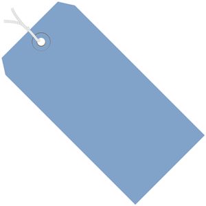 2 3/4 x 1 3/8" Dark Blue 13 Pt. Shipping Tags - Pre-Strung