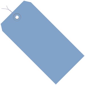 2 3/4 x 1 3/8" Dark Blue 13 Pt. Shipping Tags - Pre-Wired